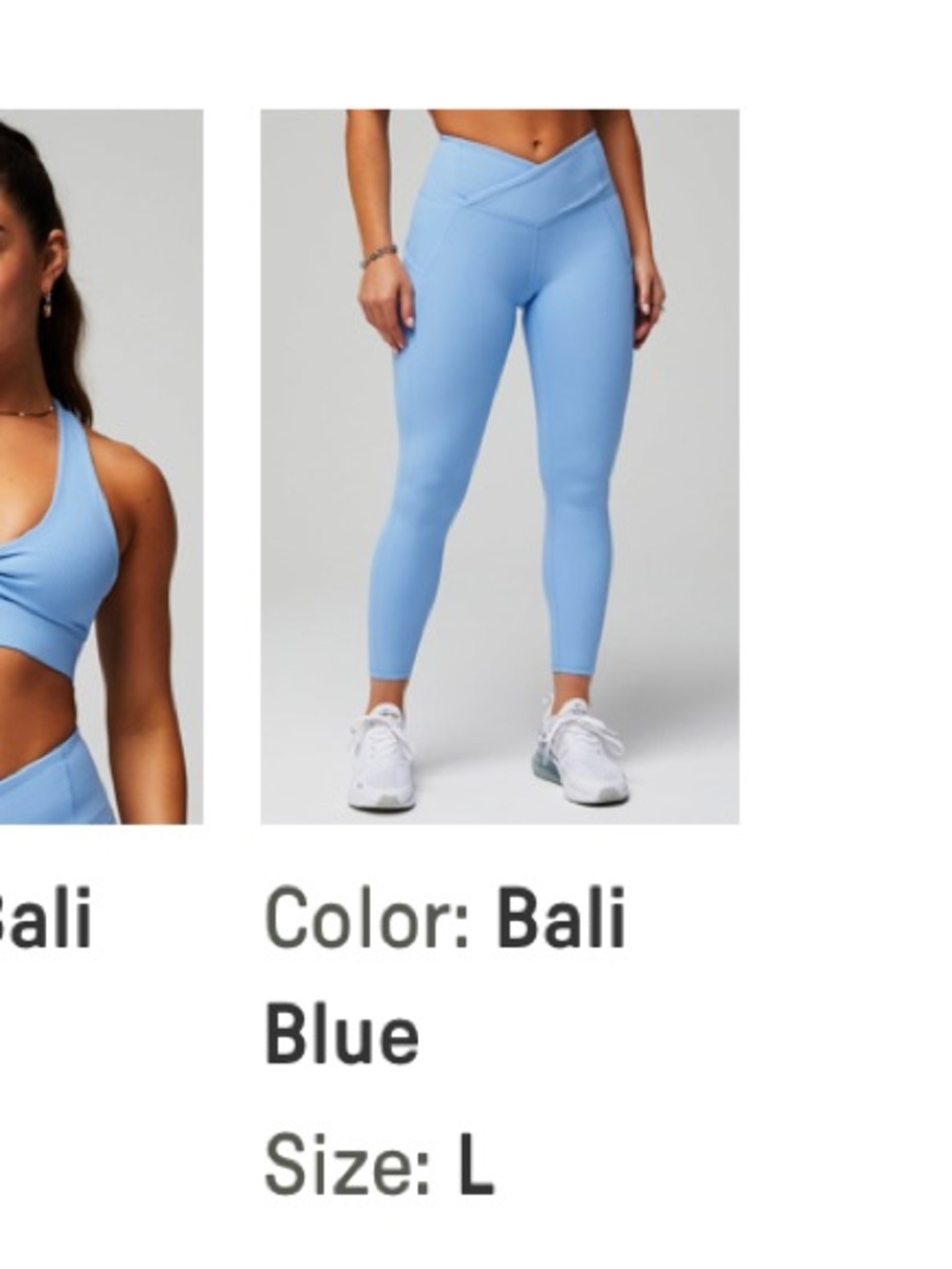 Fabletics Light Blue High-Waisted Leggings